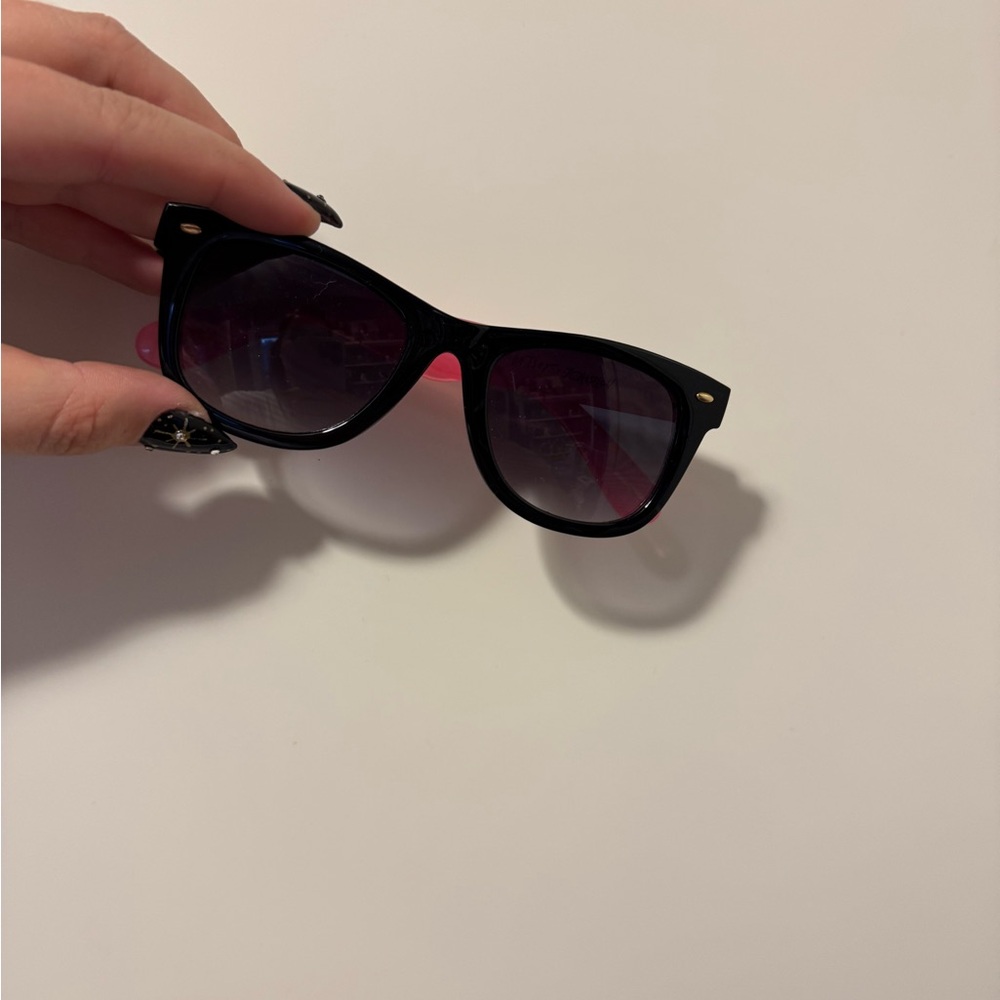 Betsey Johnson Black and Pink Sunglasses